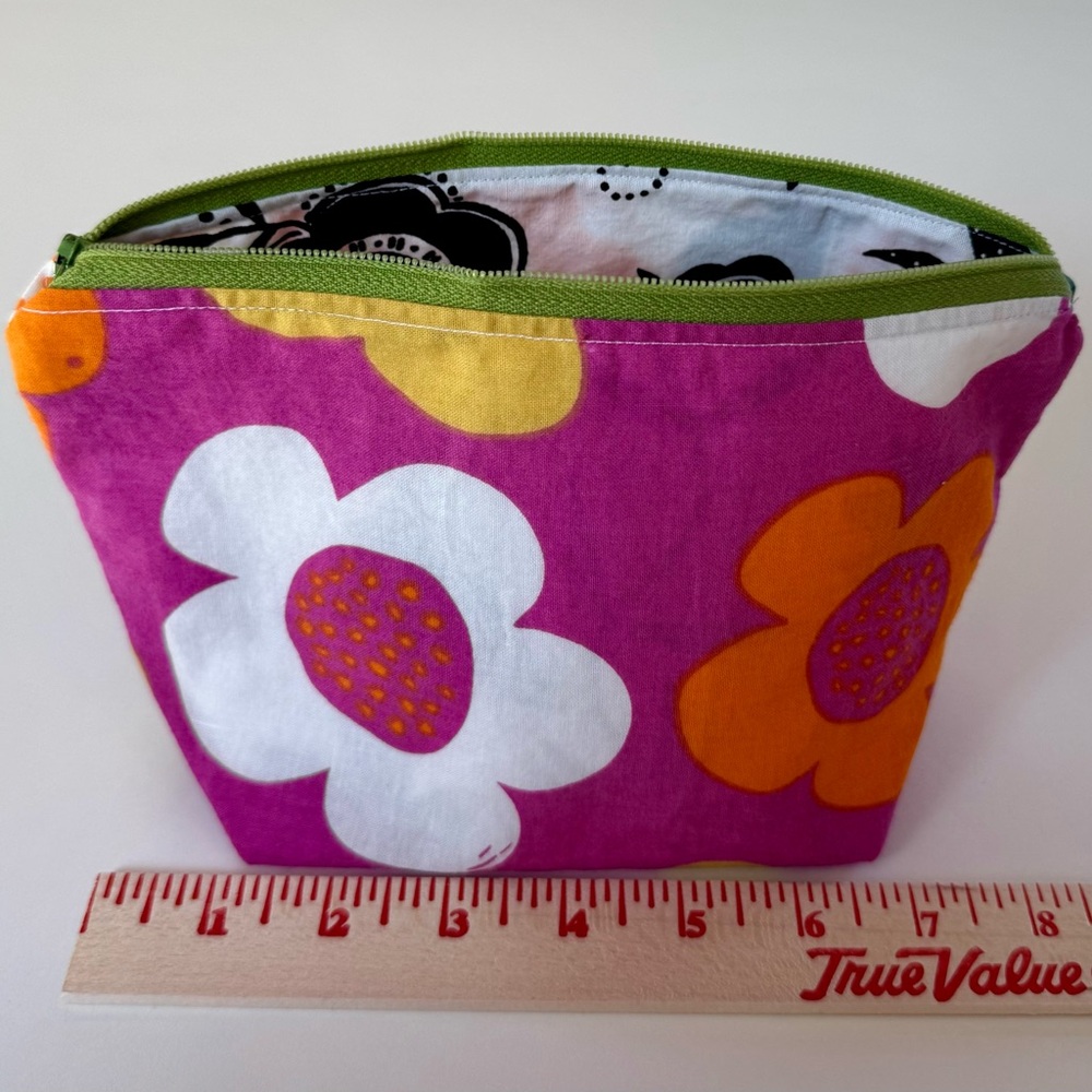 Colorful Floral Zipper Pouch
